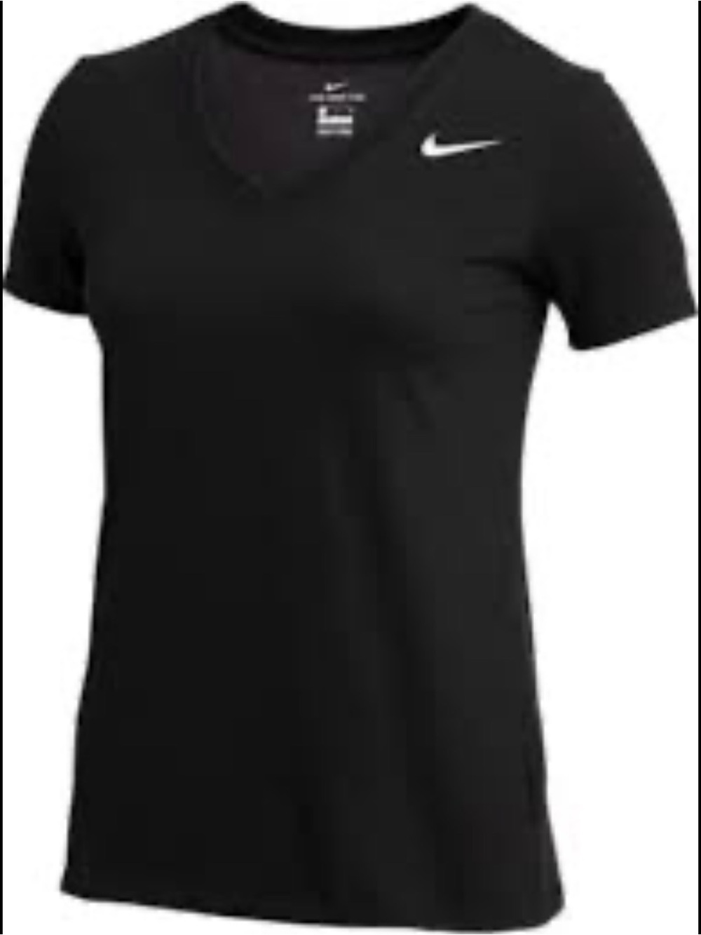 Nike | “The Nike Tee” - Women's Black V-Neck Performance Tee - Medium